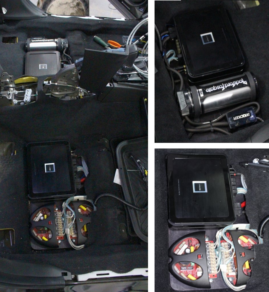 Скрытая установка усилителей звука, электролитического конденсатора на Subaru Forester SJ в магазине автозвука и аксессуаров kSize.ru