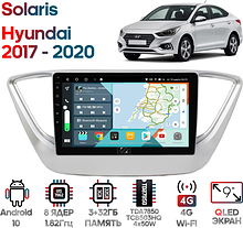 Штатная магнитола Hyundai Solaris 2017 - 2020 Wide Media KS9039QR-3/32 