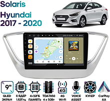 Штатная магнитола Hyundai Solaris 2017 - 2020 Wide Media MT9039QU-4/32