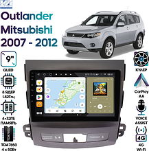Штатная магнитола Mitsubishi Outlander 2007 - 2012 Wide Media MT9029QU-4/32 для авто без Rockford