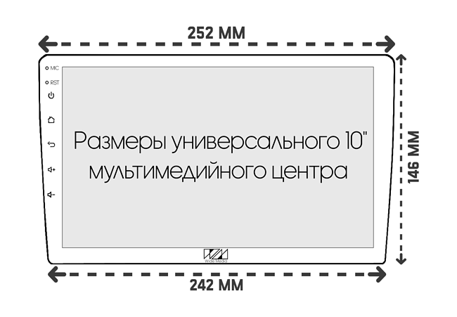 Рамка для установки в Jeep Wrangler 2011 - 2014 MFA дисплея 11